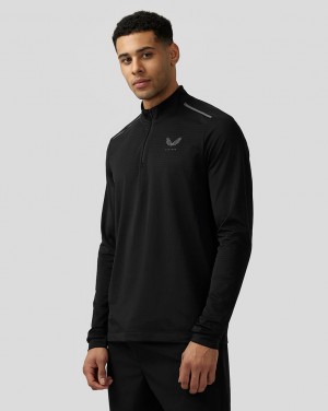 Castore Apex Aeromesh Quarter Zip Čierne | 452-FRTGNV