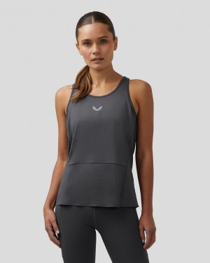 Castore Apex Lightweight Panelled Tank Top Gunmetal | 643-EFHSLW