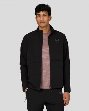 Castore Flex Woven Jacket Čierne | 519-SQOZEJ