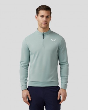 Castore Golf Club Classic Quarter Zip Top Modre | 421-BWEKGU