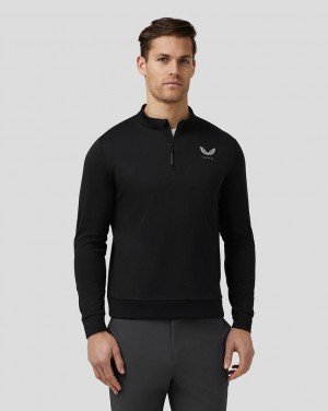 Castore Golf Club Classic Quarter Zip Top Čierne | 961-XIKZES