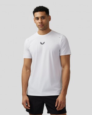 Castore Zone Ventilated Training T-Shirt Biele | 563-BAQFUK