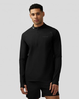 Castore Zone Ventilation Quarter Zip Čierne | 526-ZTUJVP