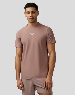 Castore Zone Ventilation Training T-Shirt Peach Clay | 614-GZHQST