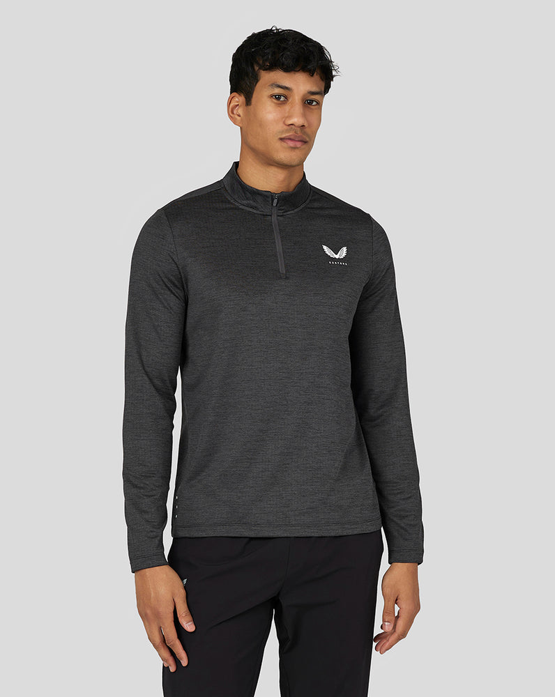 Castore Active Long Sleeve Marl Quarter Zip Gunmetal | 720-BAECWG