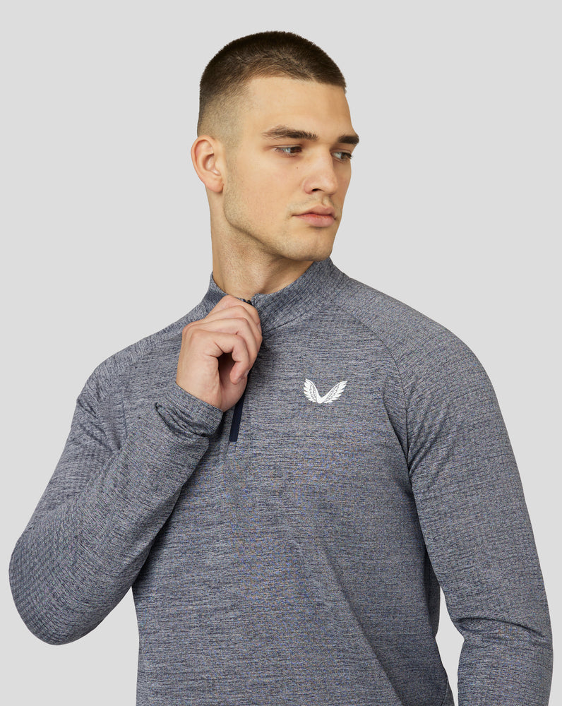 Castore Adapt Long Sleeve Standard Quarter Zip Top Námornícka Modrá | 689-WSFKEZ