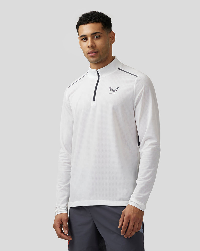 Castore Apex Aeromesh Quarter Zip Biele | 751-FMJGWB