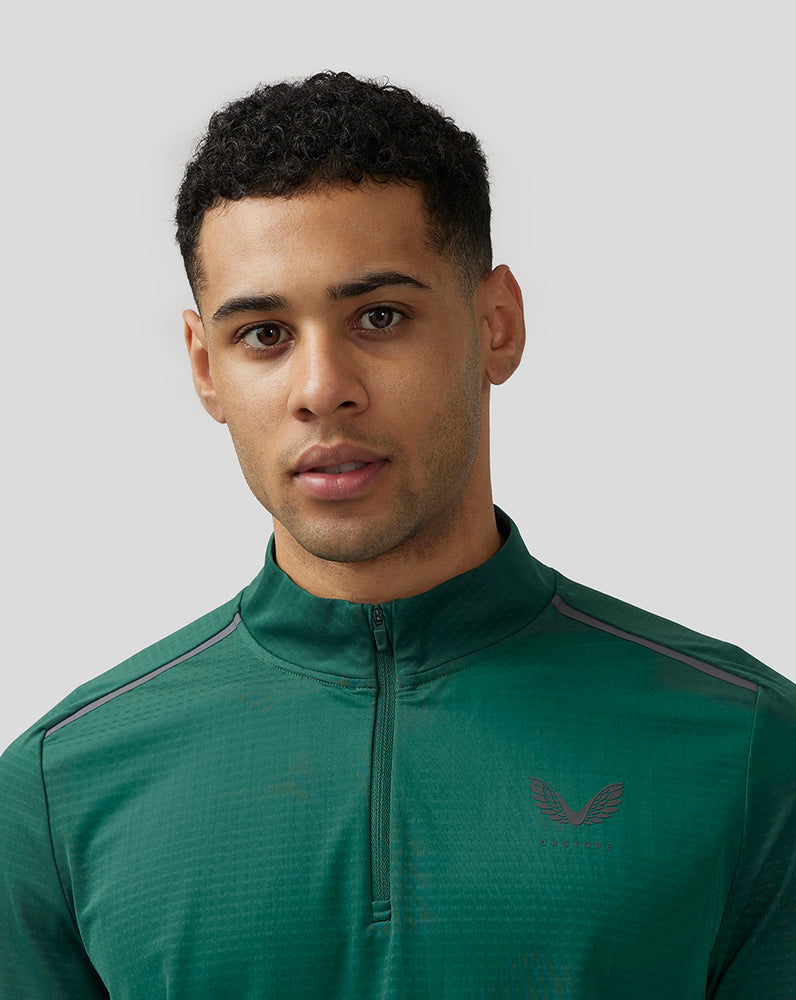 Castore Apex Aeromesh Quarter Zip Zelene | 910-TVUSYW