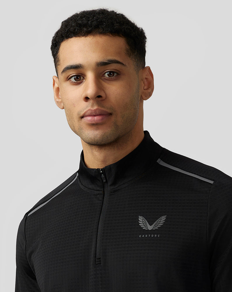 Castore Apex Aeromesh Quarter Zip Čierne | 823-HVDUKI