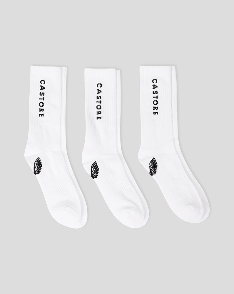 Castore Cushioned Crew Socks 3 Pack Biele | 957-CPFRJL