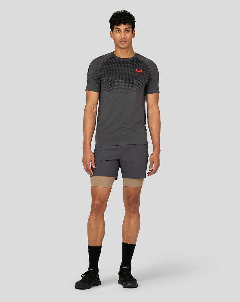 Castore Flow Seamless Training T-Shirt Gunmetal | 465-BANOYF