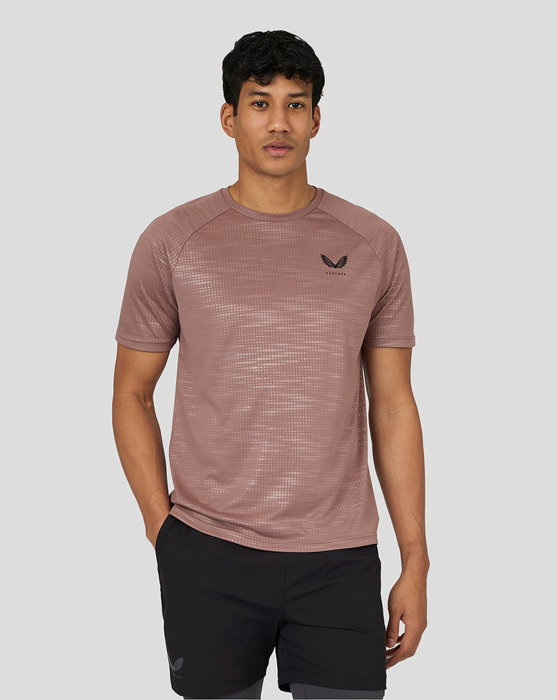 Castore Flow Short Sleeve Printed T-Shirt Peach Clay | 057-TYEZXQ