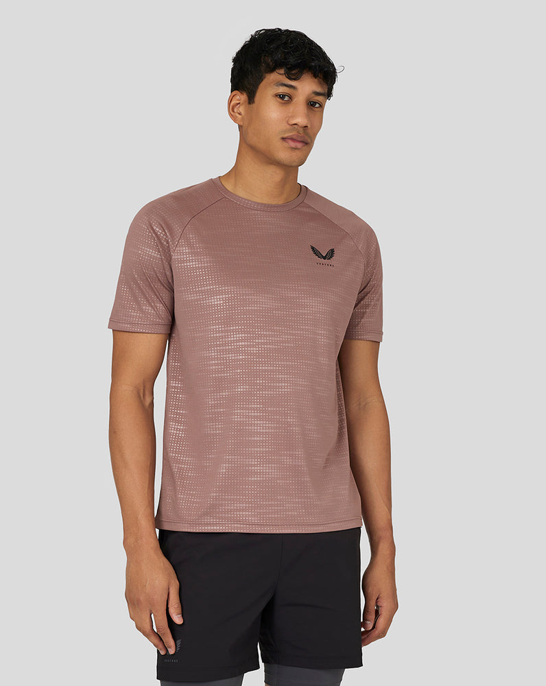 Castore Flow Short Sleeve Printed T-Shirt Peach Clay | 057-TYEZXQ