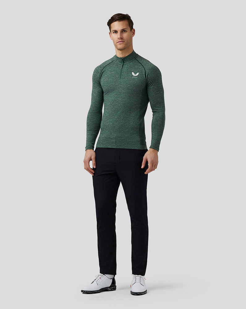 Castore Golf Body Mapped Seamless Quarter Zip Top Siva | 210-OZPYRQ