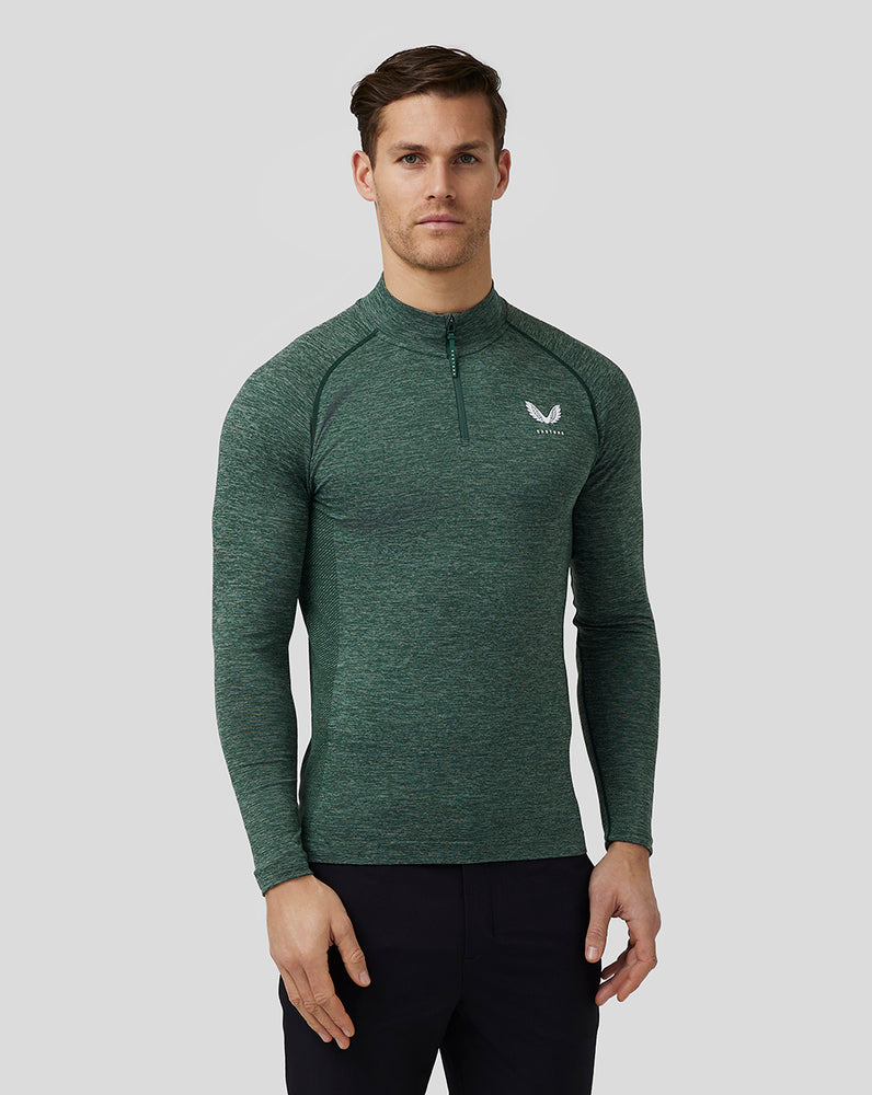 Castore Golf Body Mapped Seamless Quarter Zip Top Siva | 210-OZPYRQ