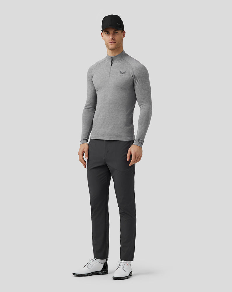 Castore Golf Body Mapped Seamless Quarter Zip Top Steel | 730-VDJUOK