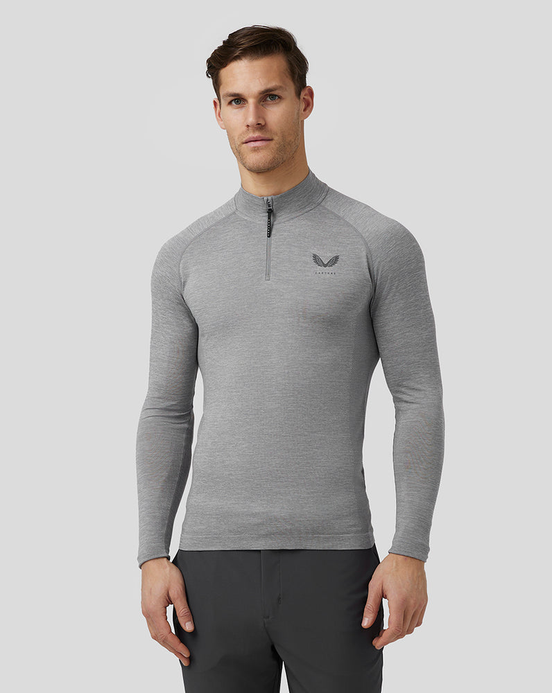 Castore Golf Body Mapped Seamless Quarter Zip Top Steel | 730-VDJUOK