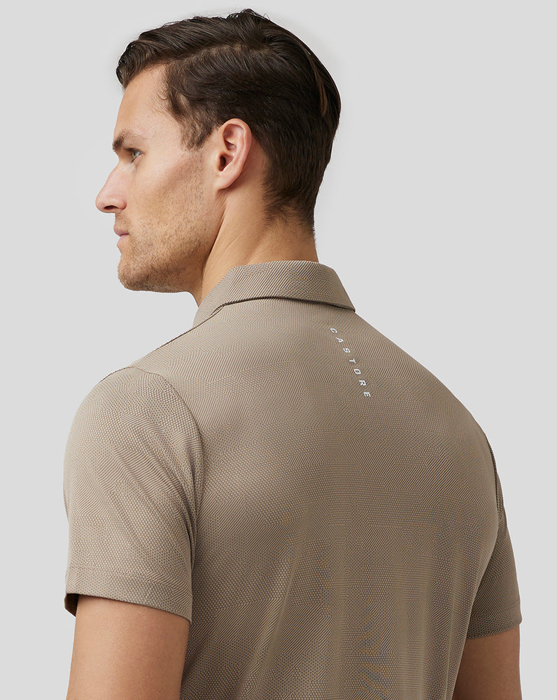 Castore Golf Engineered Knit Polo Clay | 973-QFDPZV