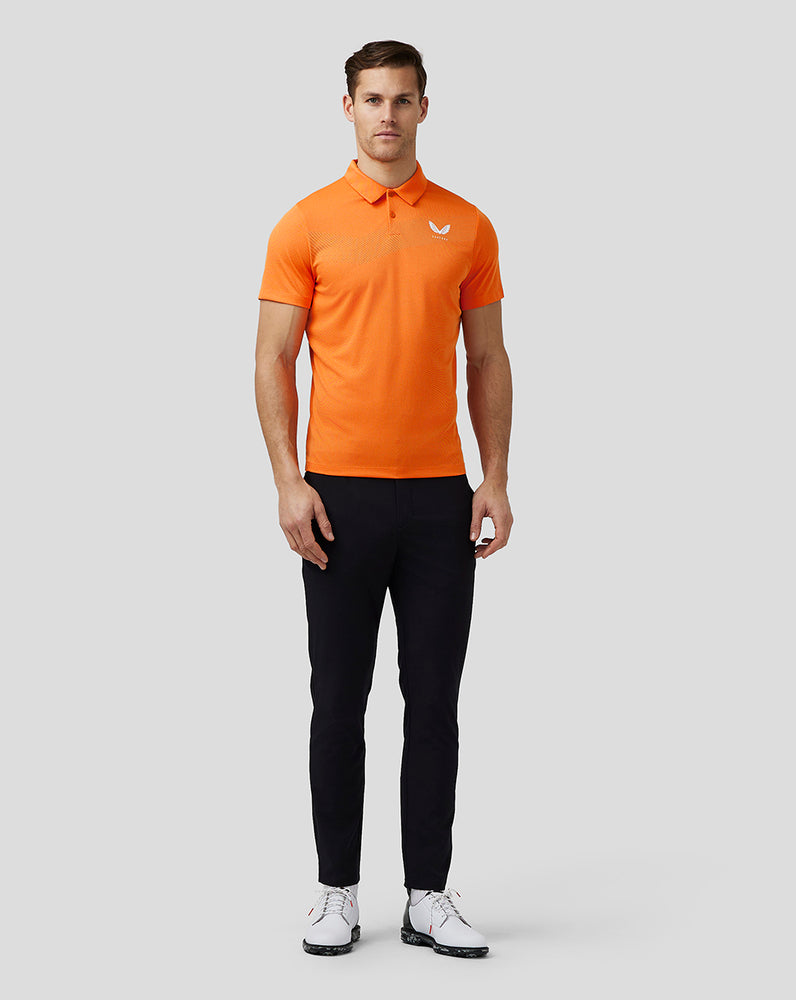 Castore Golf Engineered Knit Polo Tmavo Oranžové | 792-AISBJY