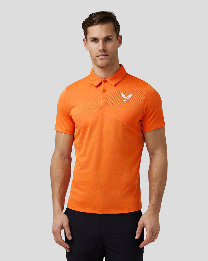 Castore Golf Engineered Knit Polo Tmavo Oranžové | 792-AISBJY