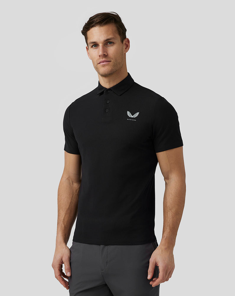 Castore Golf Essential Polo Čierne | 571-BAMOGC