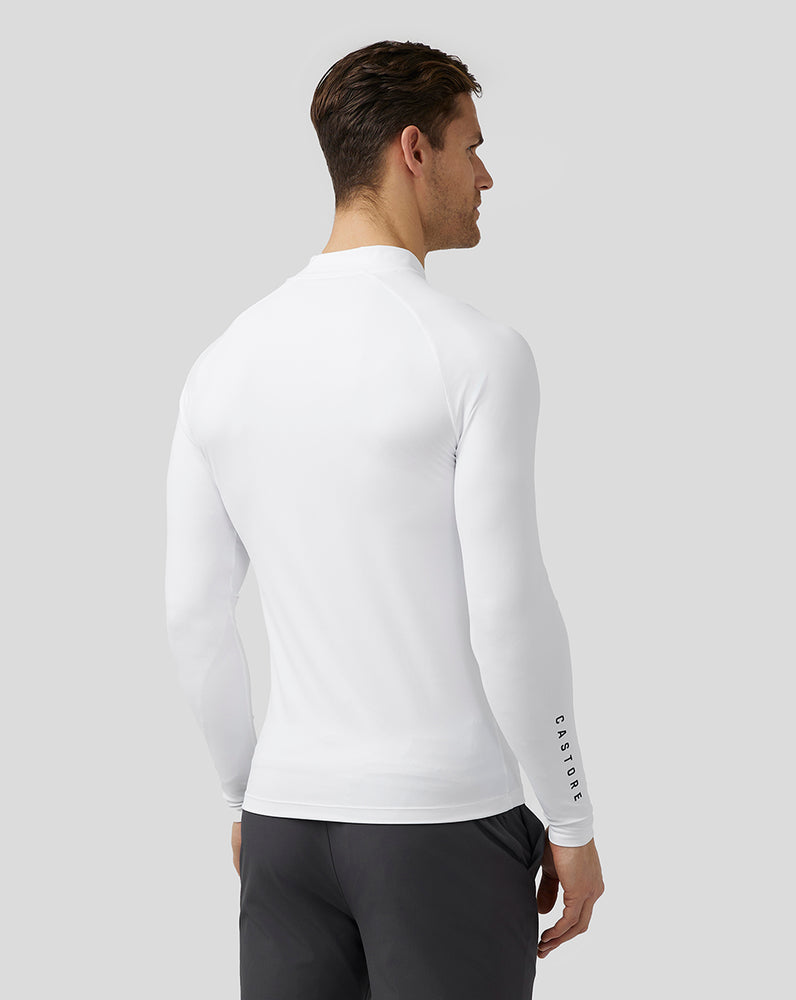 Castore Golf Long Sleeve Mock Neck Base Layer Biele | 103-GJQIVR