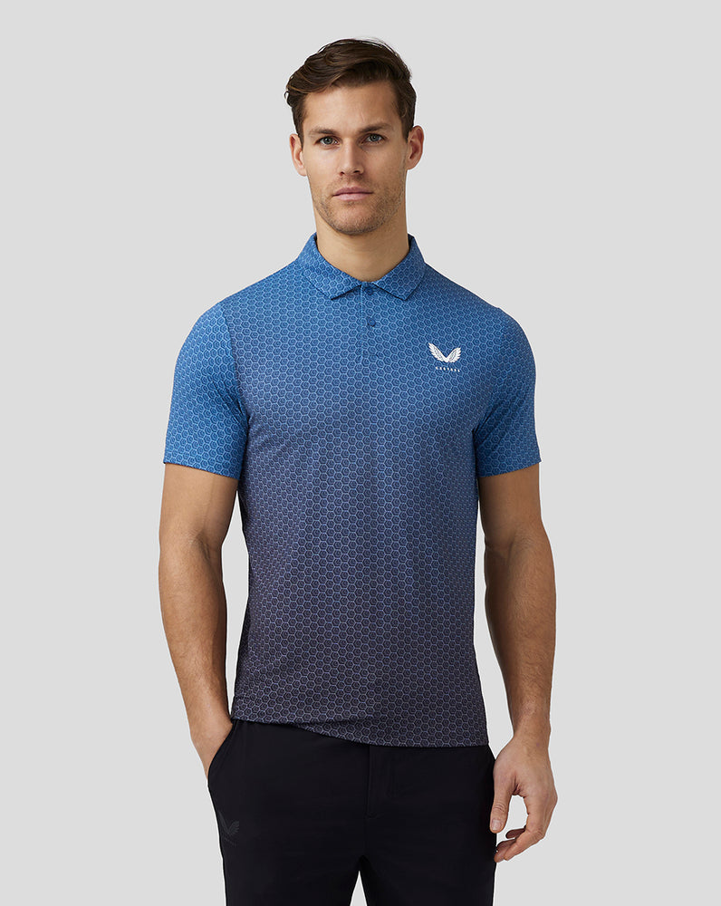 Castore Golf Print Polo Modre | 852-JTQGNH