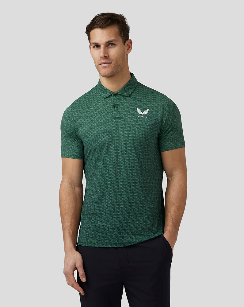 Castore Golf Printed Polo Zelene | 872-GLTPCZ