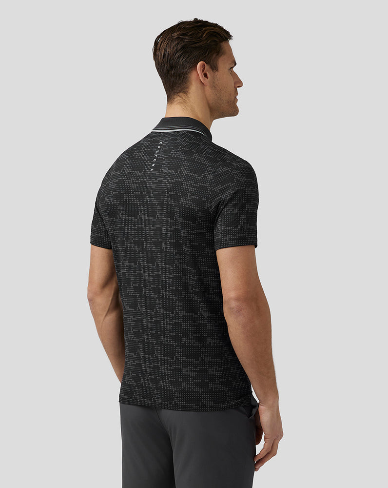 Castore Golf Printed Tech Polo Čierne | 678-ZQICKB