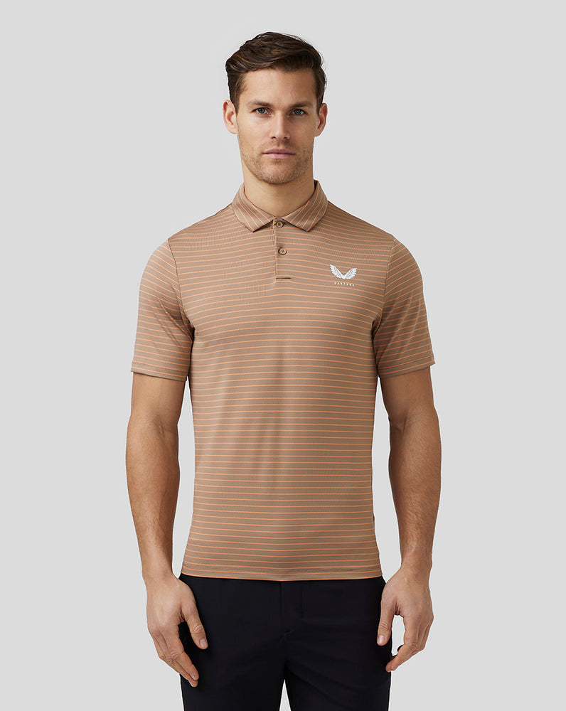 Castore Golf Yarn Dye Stripe Polo Clay | 425-MECIOY