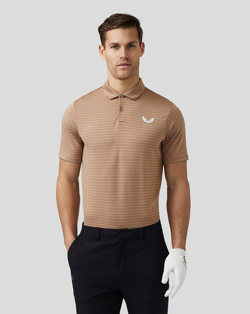 Castore Golf Yarn Dye Stripe Polo Clay | 425-MECIOY