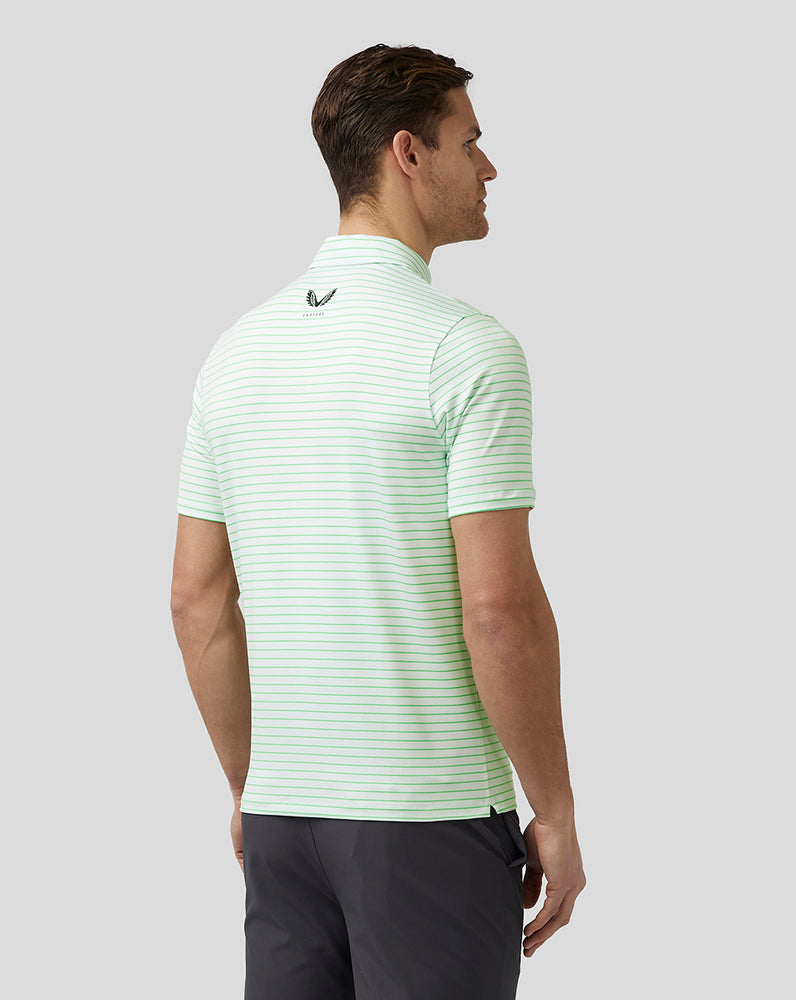 Castore Golf Yarn Dye Stripe Polo Lime | 923-EWCZPA