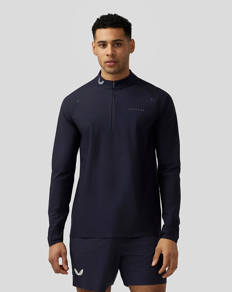 Castore Zone Ventilation Quarter Zip Námornícka Modrá | 867-FXHNZG