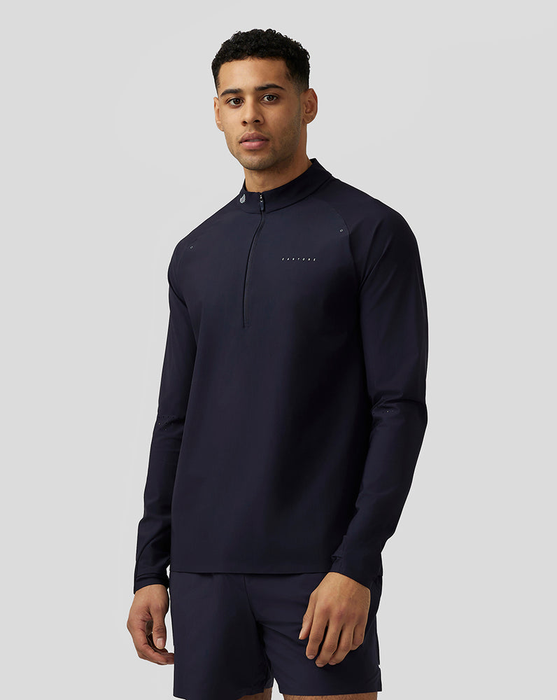 Castore Zone Ventilation Quarter Zip Námornícka Modrá | 867-FXHNZG